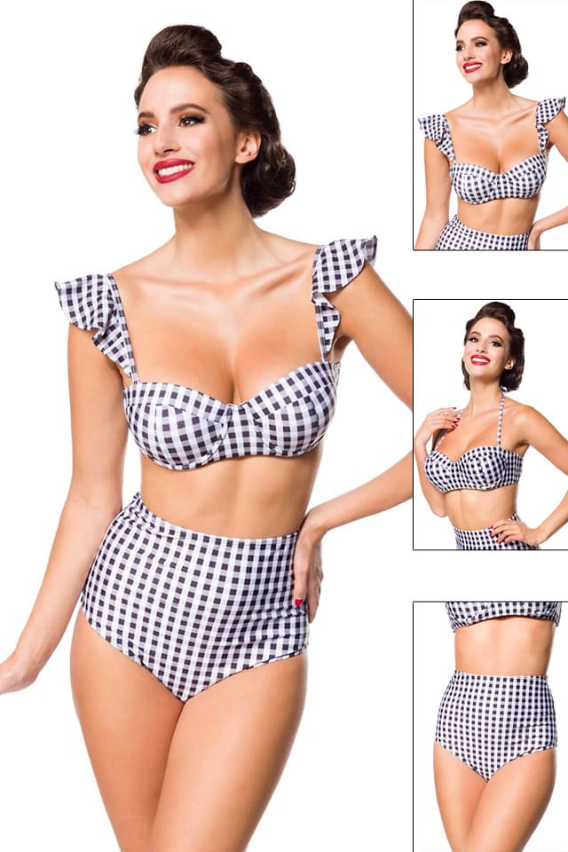 Retro Checkered Swimsuit