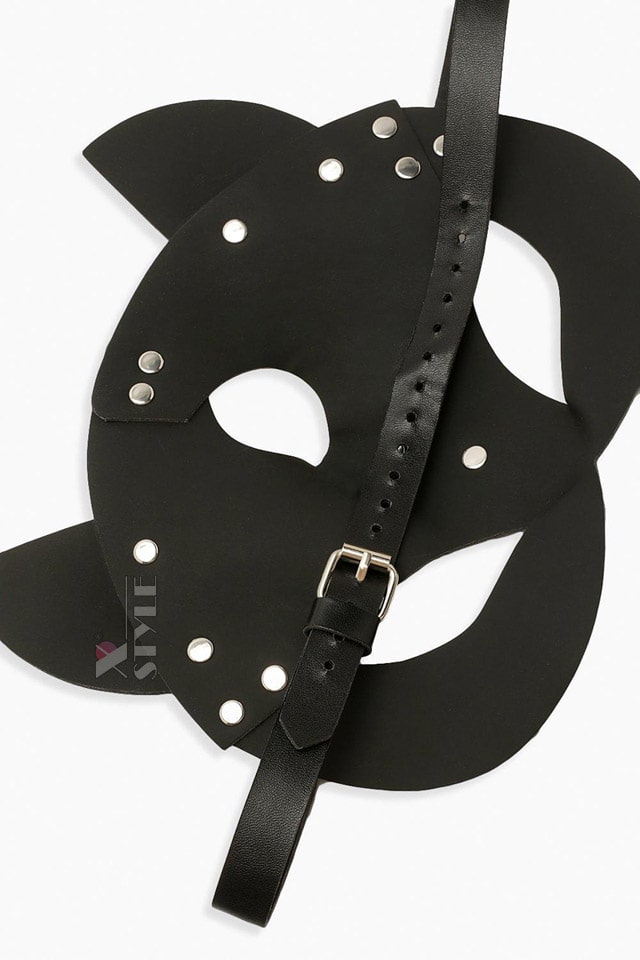 Faux Leather Cat Mask X1200 Black