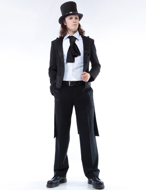 Men's Tailcoat Tuxedo Costume (waistcoat, plastron, scarf)