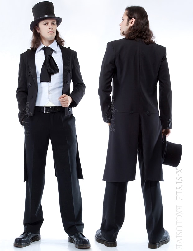 Men's Tailcoat Tuxedo Costume (waistcoat, plastron, scarf)