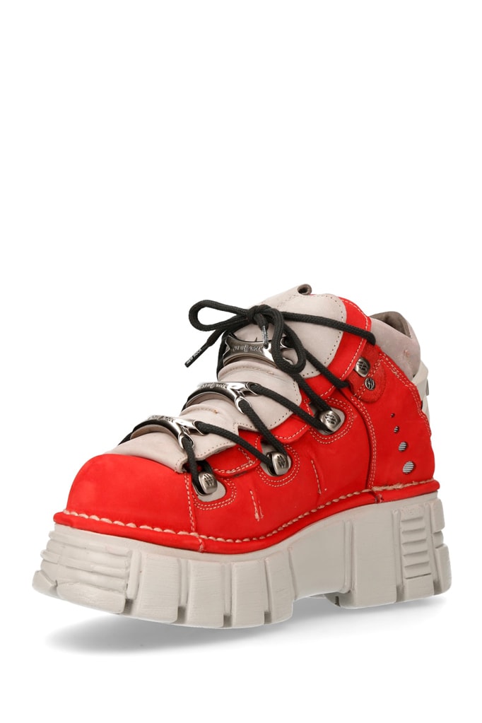 Червоні кросівки з нубуку N4009
