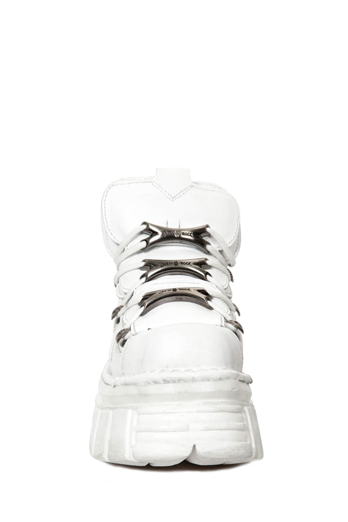 White Chunky Platform Sneakers B4004