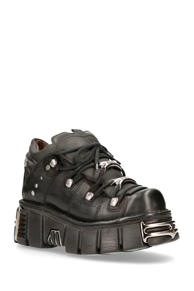New Rock ITALI NEGRO Leather Boots