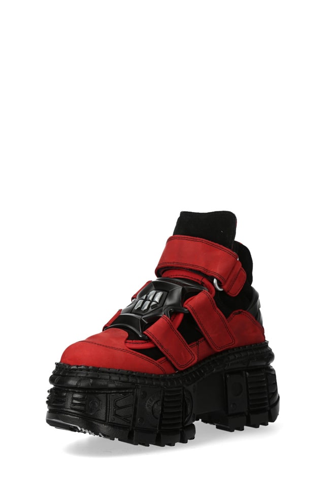 ALASKA ANTE Chunky Leather Platform Sneakers