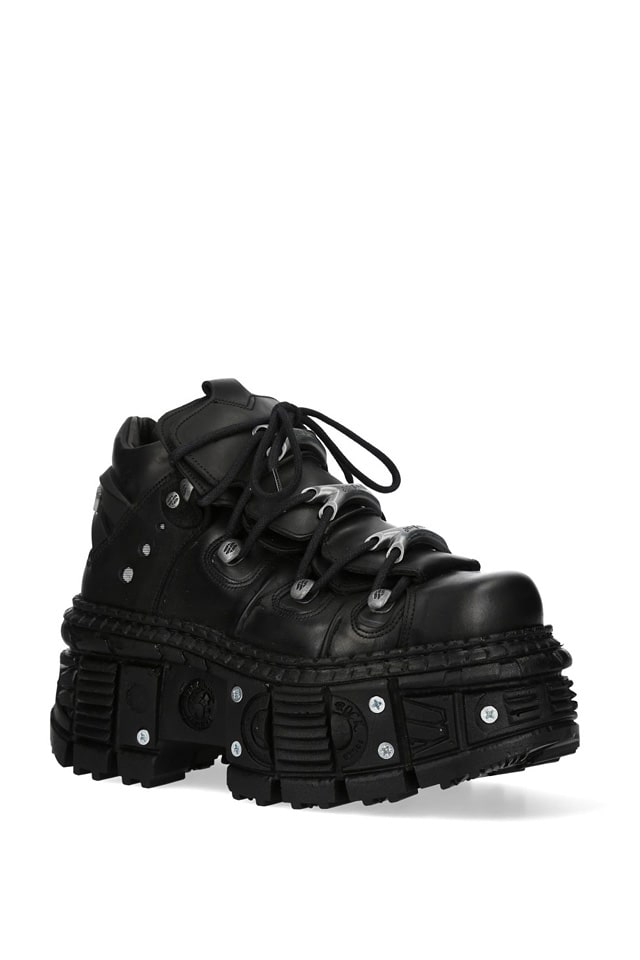 TANK Y2K New Rock Leather Boots with Screws