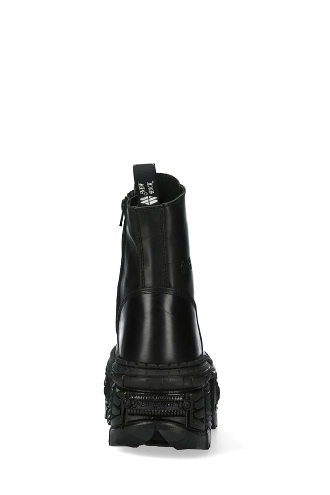 CRUST CASCO Black Leather Chunky Platform Boots