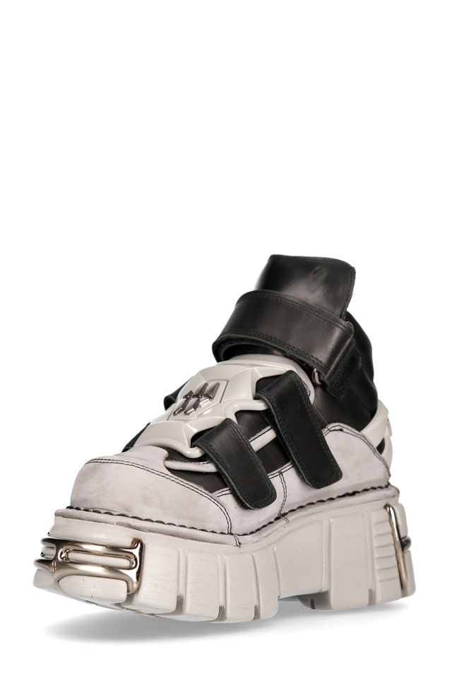 New Rock Alaska Perla Leather Sneakers