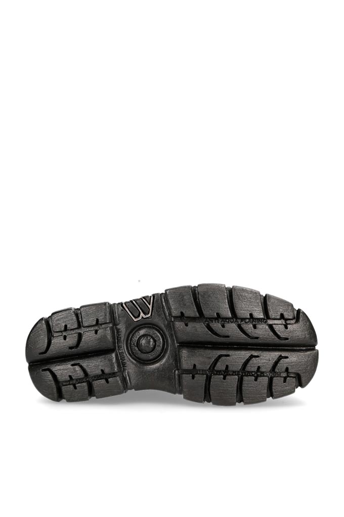 Черные кожаные сапоги со шнуровкой New Rock