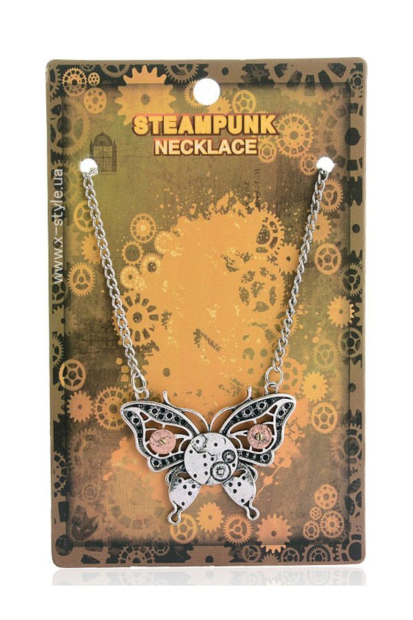 Steampunk Butterfly Pendant X7056