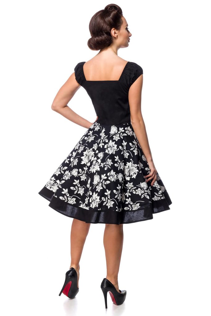 Бавовняна сукня з квітковим візерунком на спідниці B5539