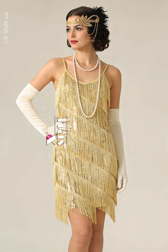 Платье с пайетками и бахромой в стиле Гэтсби (105586)