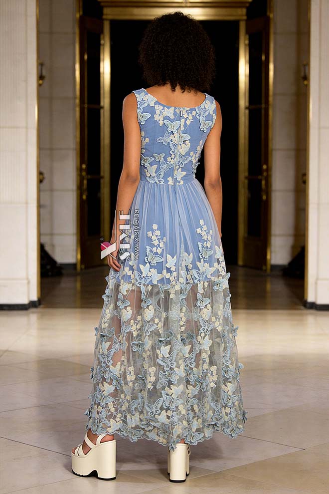 Длинное платье Sky Garden с объемной вышивкой