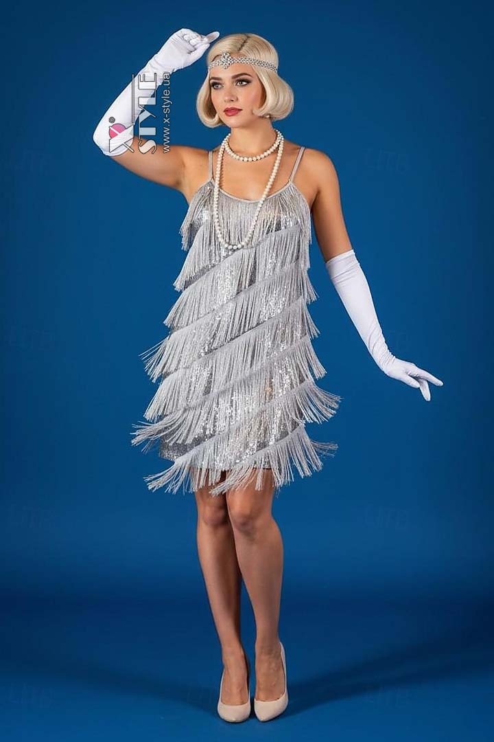 Sparkling Fringed Dress X5872