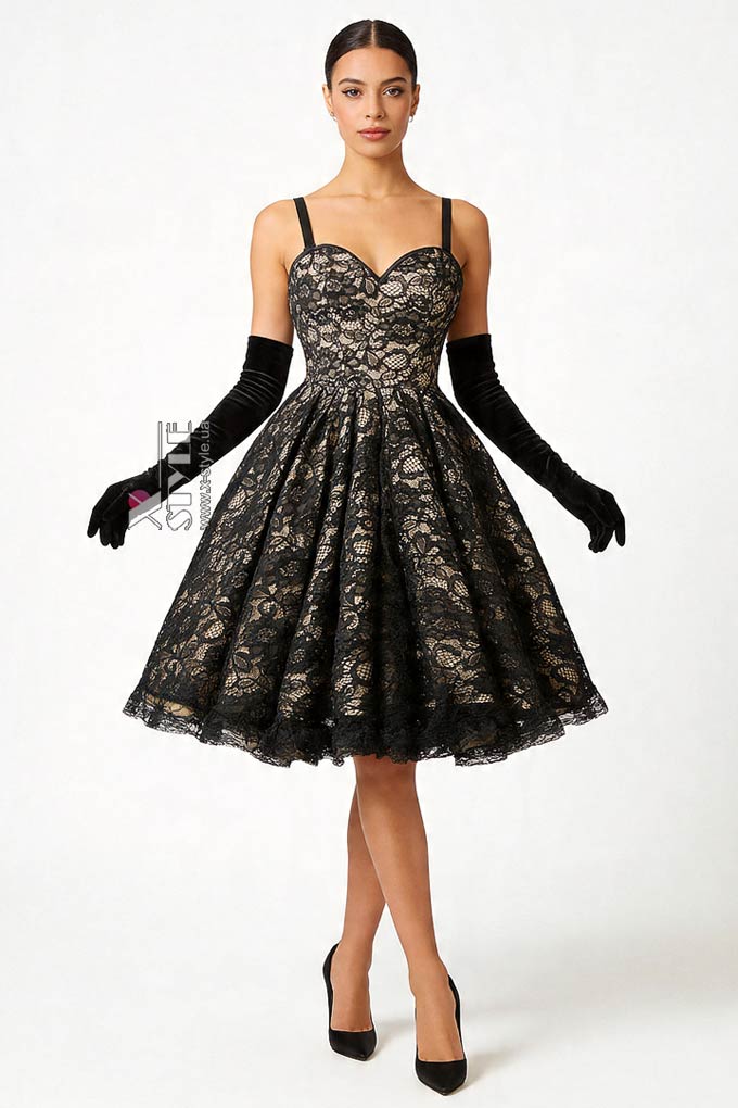 Винтажное вечернее платье с корсетом и вырезом в форме сердца