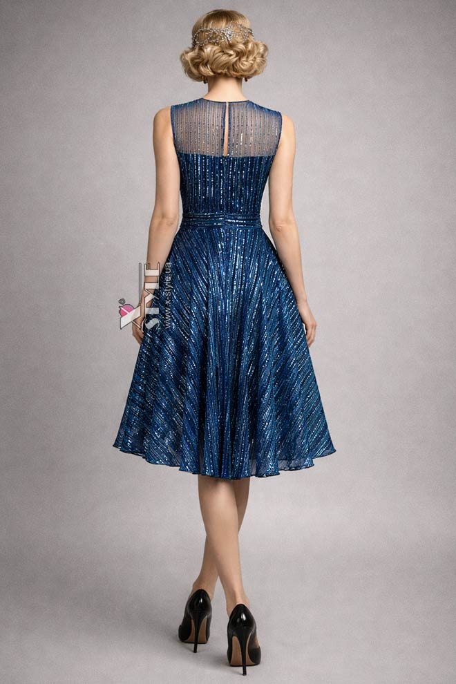 Блестящее платье Adriana Metallic X5600