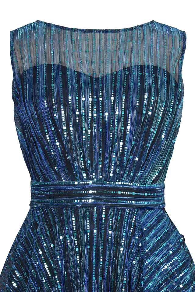 Блестящее платье Adriana Metallic X5600