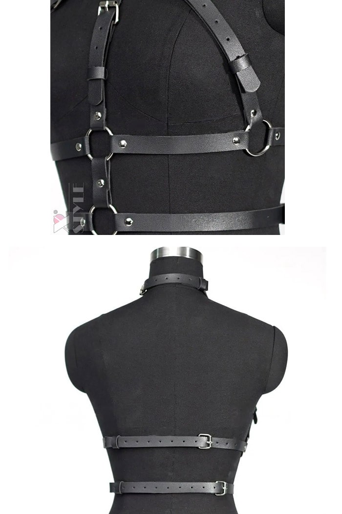 PU Leather Harness Top XC3037
