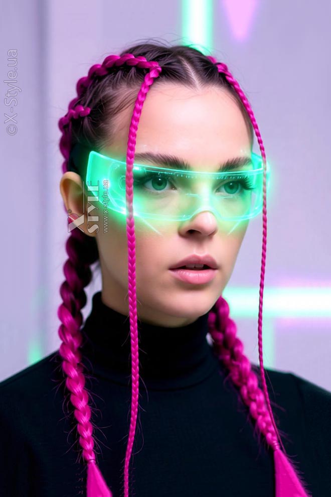 LED очки Cyberpunk Futuristic Light