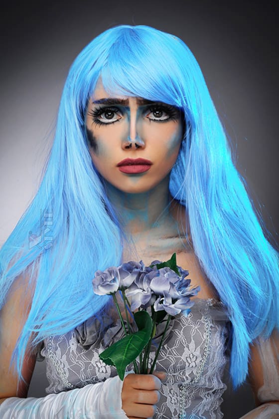 Cosplay Couture Light Blue Long Wig