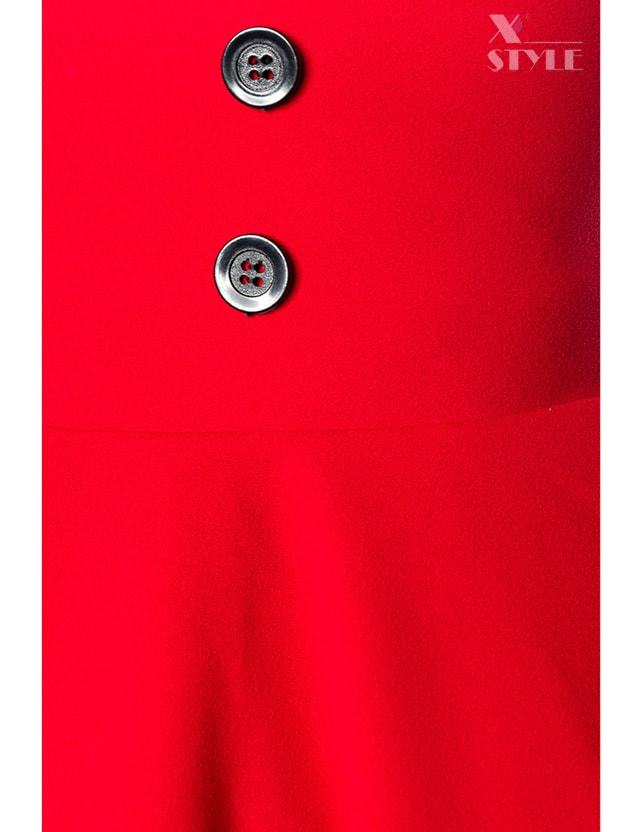 Red Retro Wide Circle Skirt
